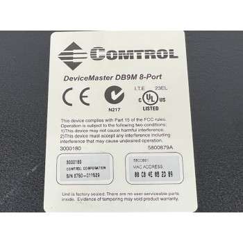KLA-Tencor 0096078-000 COMTROL 3000180 DeviceMaster DB9M 8-Port Device